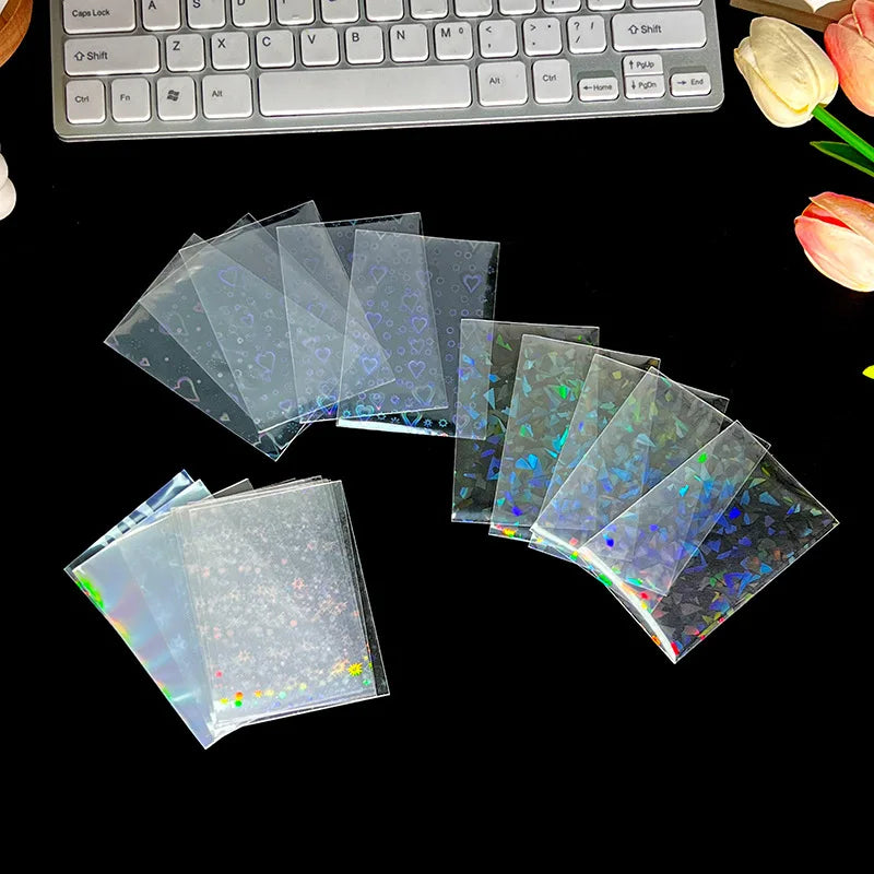 Holographic Foil Card Sleeves – Kpop & Trading Cards (50 Pack)