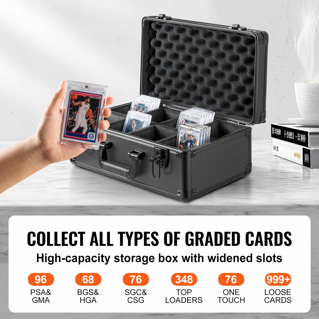 Graded Card Storage Box – Lockable, Up to 162 Cards