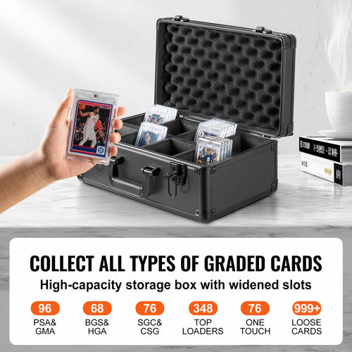 Graded Card Storage Box – Lockable, Up to 162 Cards