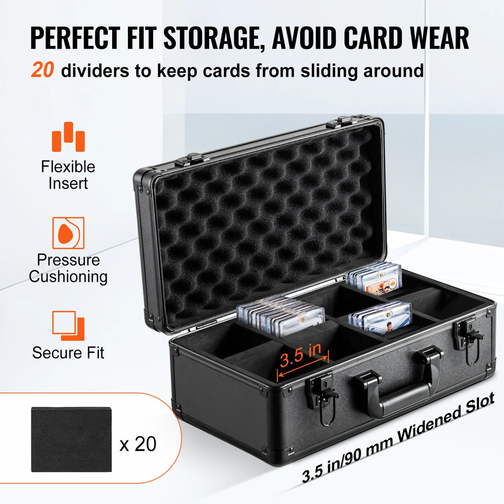Graded Card Storage Box – Lockable, Up to 162 Cards