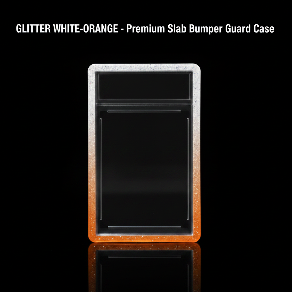 Glitter White-Orange
